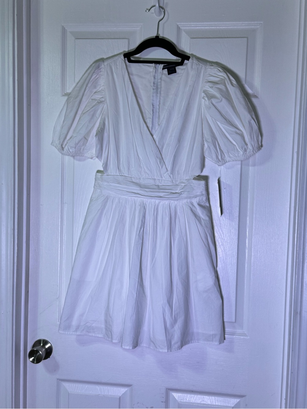 NWT French Connection White Organic Cotton Cutout Mini Dress Size 8